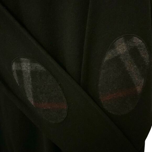 Burberry Elbow Patch Sweater Cotton Cashmere Vneck Black Men XXL - Picture 4 of 9